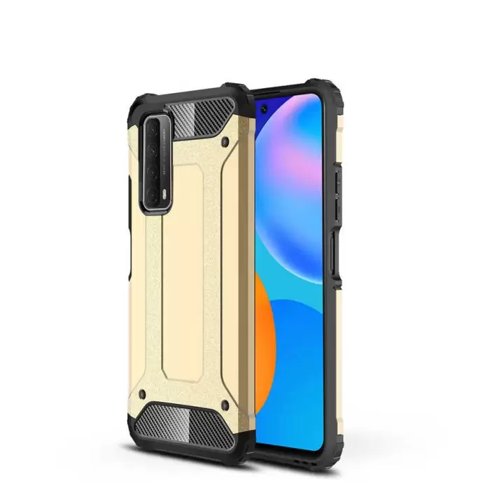 Huawei P Smart 2021 Kılıf Lopard Orijinal Katman Köşe Koruma Crash Silikon Tank Kapak