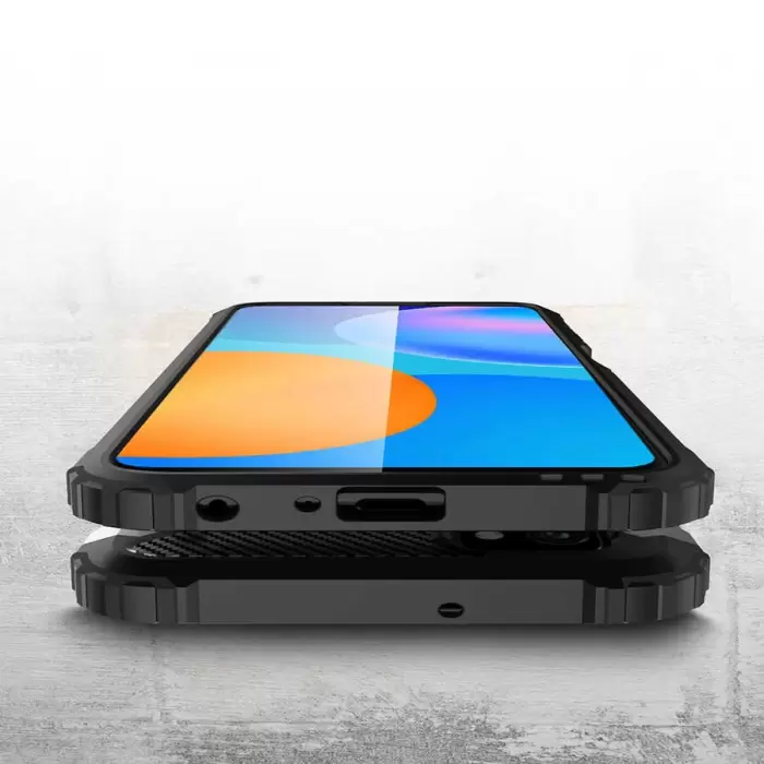 Huawei P Smart 2021 Kılıf Lopard Orijinal Katman Köşe Koruma Crash Silikon Tank Kapak