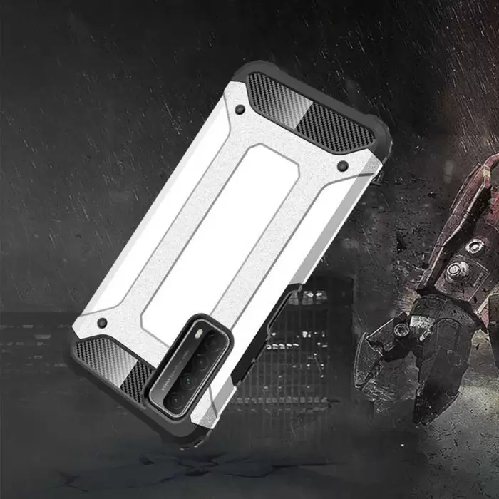 Huawei P Smart 2021 Kılıf Lopard Orijinal Katman Köşe Koruma Crash Silikon Tank Kapak