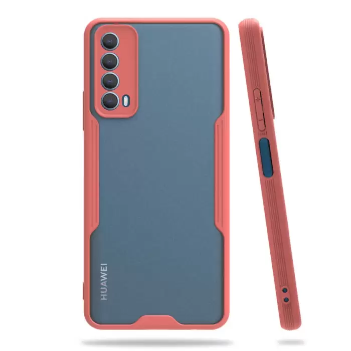 Huawei P Smart 2021 Kılıf Parfe Silikon Kapak Kamera Korumalı Kılıf Ultra Ince Buzlu Mat Renkli