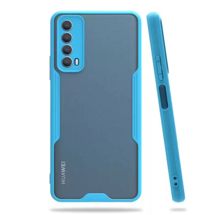 Huawei P Smart 2021 Kılıf Parfe Silikon Kapak Kamera Korumalı Kılıf Ultra Ince Buzlu Mat Renkli