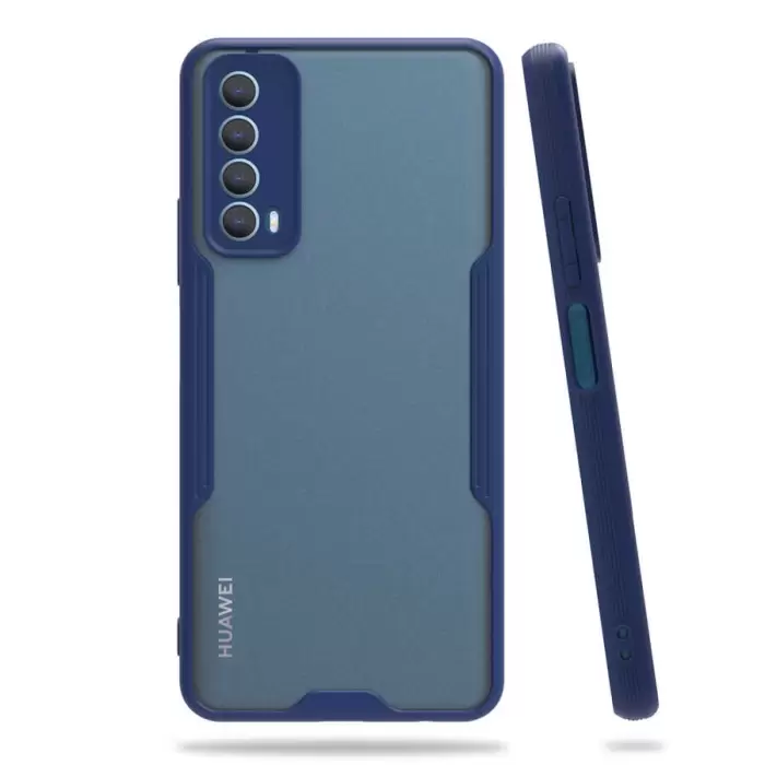 Huawei P Smart 2021 Kılıf Parfe Silikon Kapak Kamera Korumalı Kılıf Ultra Ince Buzlu Mat Renkli