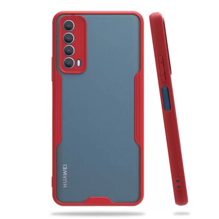 Huawei P Smart 2021 Kılıf Parfe Silikon Kapak Kamera Korumalı Kılıf Ultra Ince Buzlu Mat Renkli