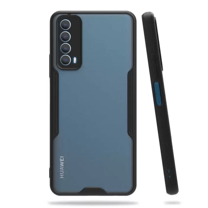 Huawei P Smart 2021 Kılıf Parfe Silikon Kapak Kamera Korumalı Kılıf Ultra Ince Buzlu Mat Renkli