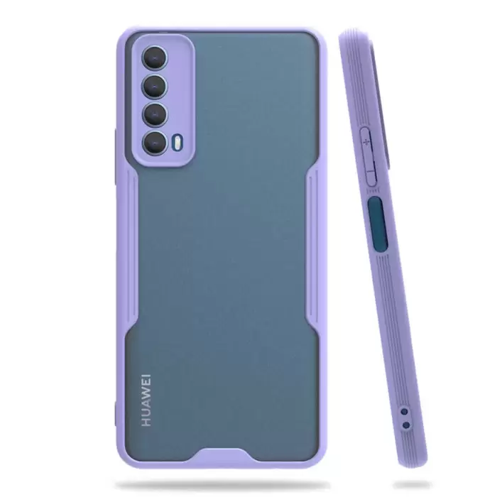 Huawei P Smart 2021 Kılıf Parfe Silikon Kapak Kamera Korumalı Kılıf Ultra Ince Buzlu Mat Renkli