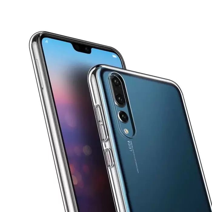 Huawei P20 Pro Kılıf Lopard Kamera Korumalı Renksiz Şeffaf Esnek Silikon Kapak Süper