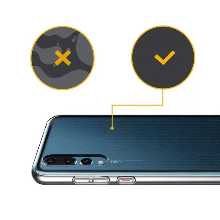 Huawei P20 Pro Kılıf Lopard Kamera Korumalı Renksiz Şeffaf Esnek Silikon Kapak Süper