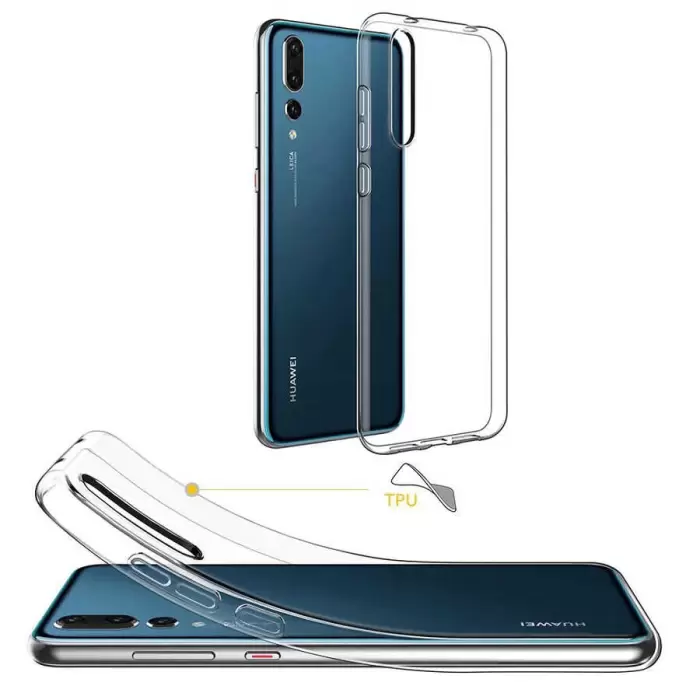 Huawei P20 Pro Kılıf Lopard Kamera Korumalı Renksiz Şeffaf Esnek Silikon Kapak Süper