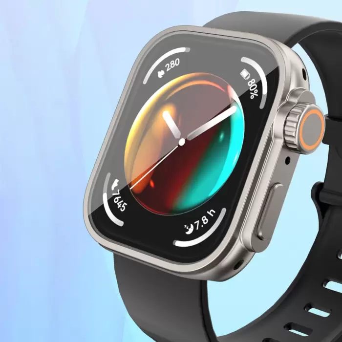 Huawei Watch Fit 3 to Apple Watch Ultra 49mm Kasa Dönüştürücü ve Ekran Koruyucu  Watch Gard 33