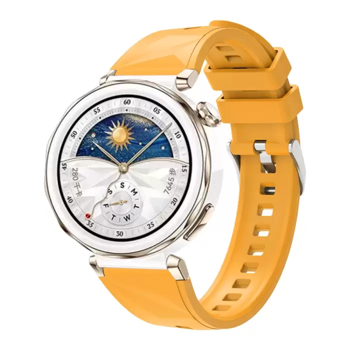 Huawei Watch Gt5 Pro 42mm Lopard Krd-129 Silikon Kordon Strap Kayış