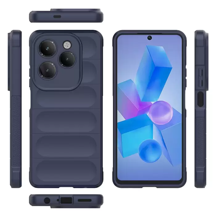 İnfinix Hot 40 Kılıf Esnek Tpu Oyuklu Arka Yüzey Tasarımlı Lopard Etnik Silikon Kapak