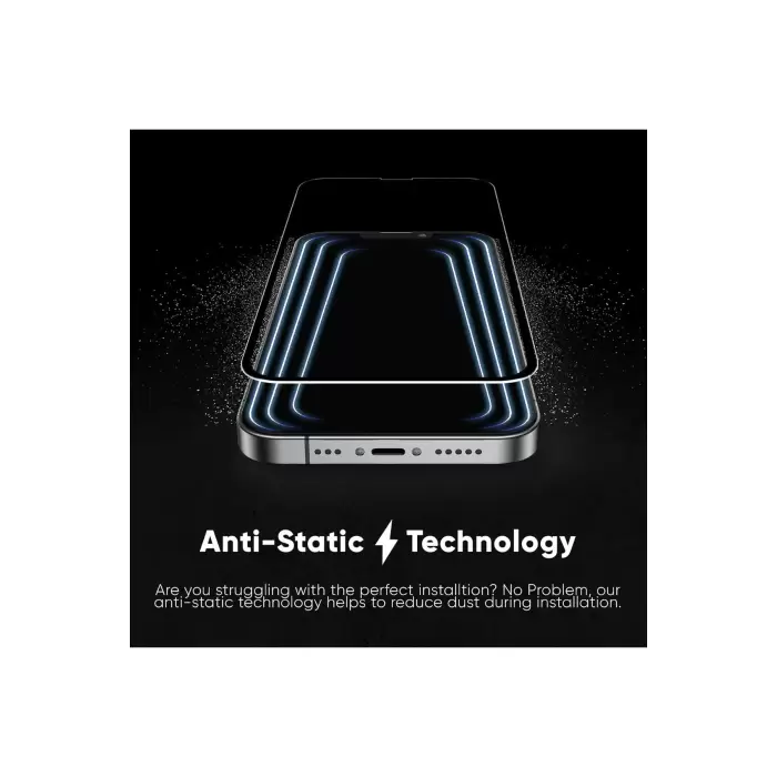 IPhone 15 Pro Uyumlu Safir Ekran Koruyucu HD Tam Kaplayan 5D Full Koruma Antistatic Temperli Cam