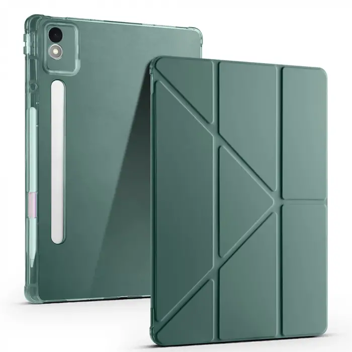 Lenovo Idea Tab Pro 12.7 Tb-373fu Kılıf Lopard Tri Folding Kalem Bölmeli Standlı Kılıf
