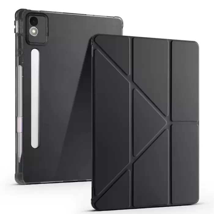 Lenovo Idea Tab Pro 12.7 Tb-373fu Kılıf Lopard Tri Folding Kalem Bölmeli Standlı Kılıf
