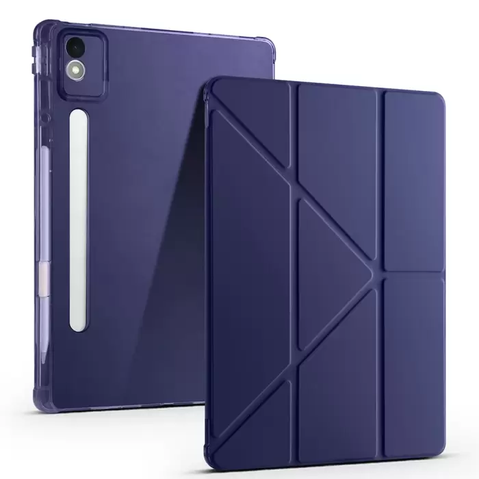 Lenovo Idea Tab Pro 12.7 Tb-373fu Kılıf Lopard Tri Folding Kalem Bölmeli Standlı Kılıf
