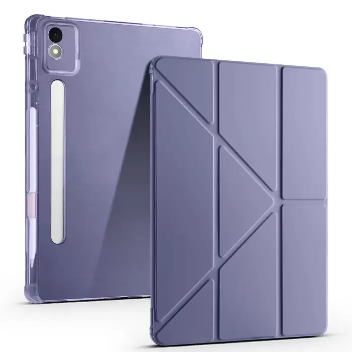 Lenovo Idea Tab Pro 12.7 Tb-373fu Kılıf Lopard Tri Folding Kalem Bölmeli Standlı Kılıf