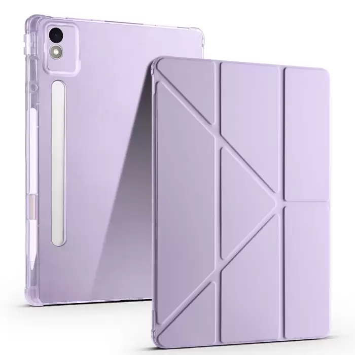 Lenovo Idea Tab Pro 12.7 Tb-373fu Kılıf Lopard Tri Folding Kalem Bölmeli Standlı Kılıf