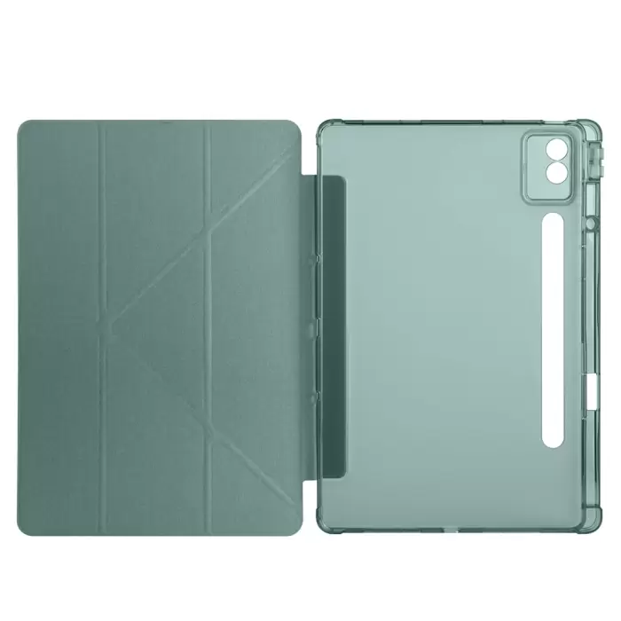 Lenovo Idea Tab Pro 12.7 Tb-373fu Kılıf Lopard Tri Folding Kalem Bölmeli Standlı Kılıf