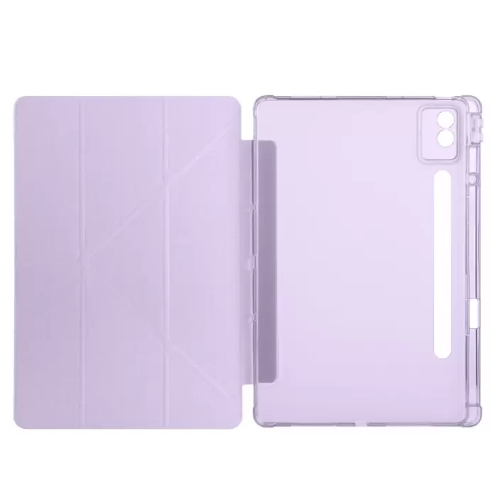 Lenovo Idea Tab Pro 12.7 Tb-373fu Kılıf Lopard Tri Folding Kalem Bölmeli Standlı Kılıf