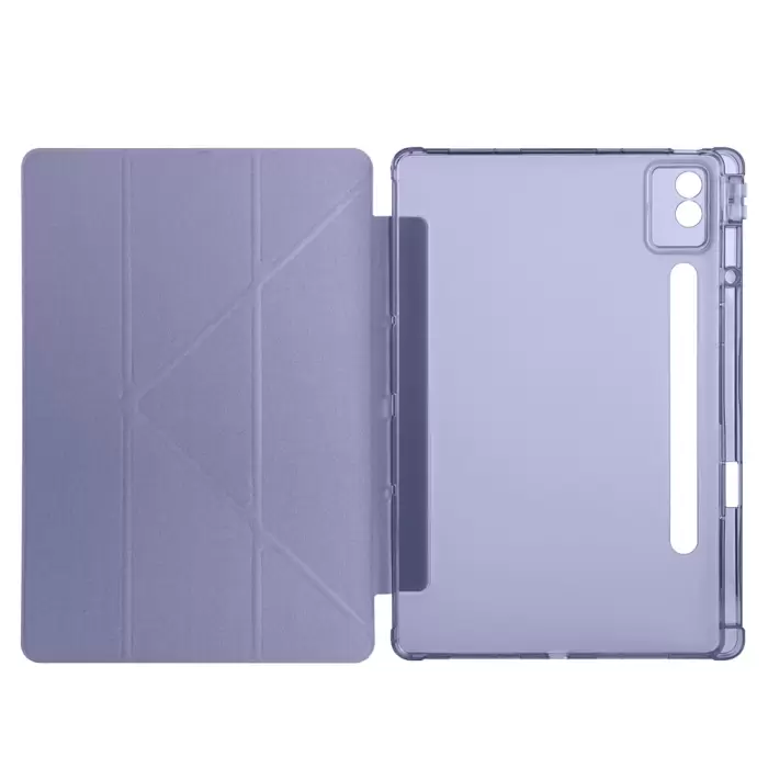 Lenovo Idea Tab Pro 12.7 Tb-373fu Kılıf Lopard Tri Folding Kalem Bölmeli Standlı Kılıf
