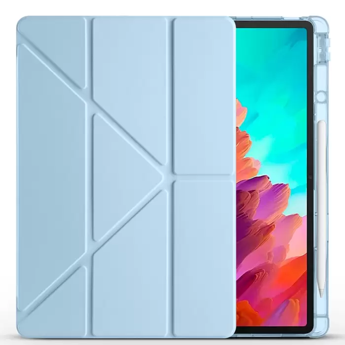 Lenovo Idea Tab Pro 12.7 Tb-373fu Kılıf Lopard Tri Folding Kalem Bölmeli Standlı Kılıf