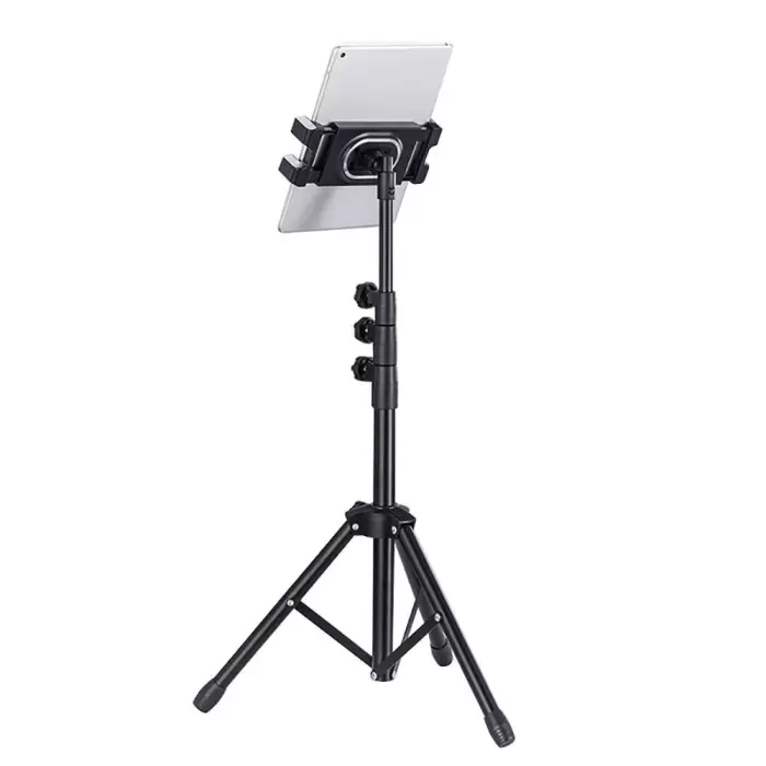 iPad, iPhone, Tab, Samsung 145cm Dört Kademeli Metal Boru Tablet Ve Telefon Tutuculu Tripod Adv-306