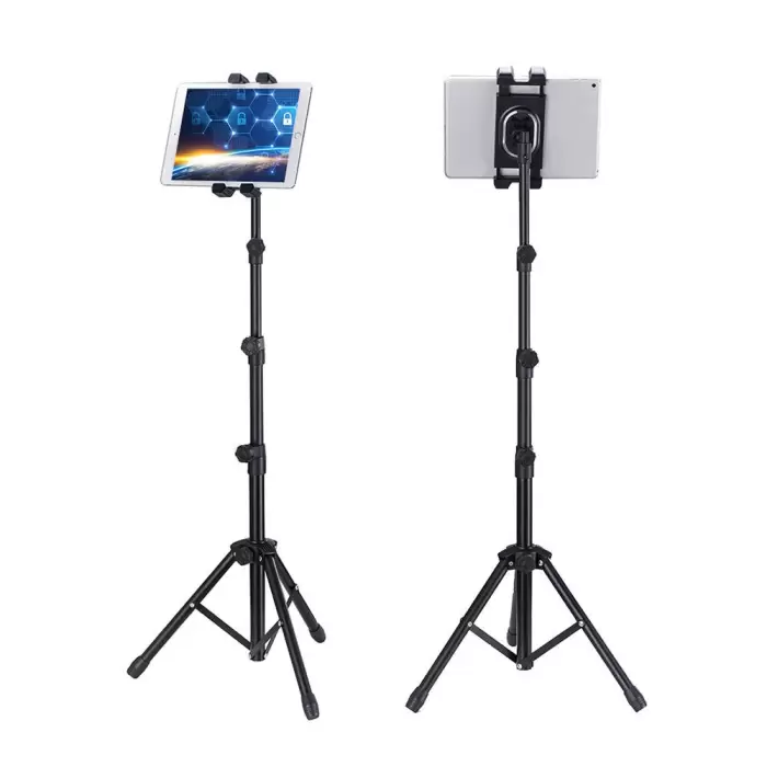 iPad, iPhone, Tab, Samsung 145cm Dört Kademeli Metal Boru Tablet Ve Telefon Tutuculu Tripod Adv-306