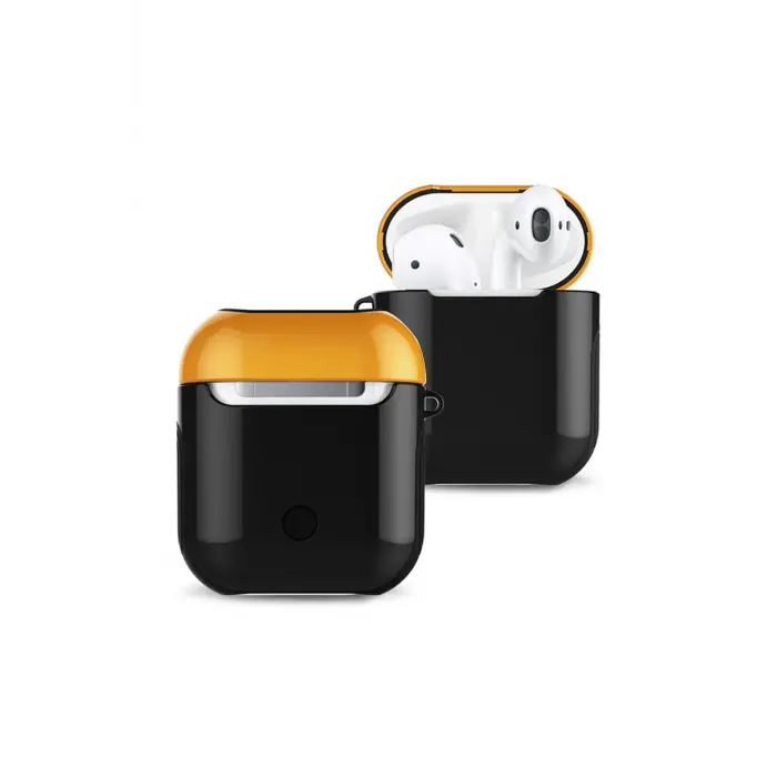 Lopard Airpods 2 (2.nesil) 3in1 Kılıf - Siyah-sarı