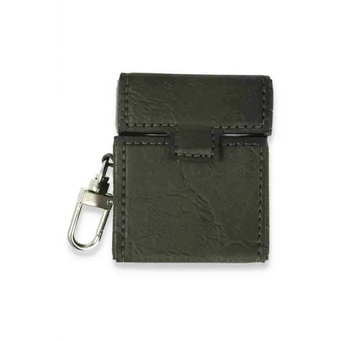 Lopard Airpods 2 (2.nesil) Deri Kılıf - Haki Yeşil