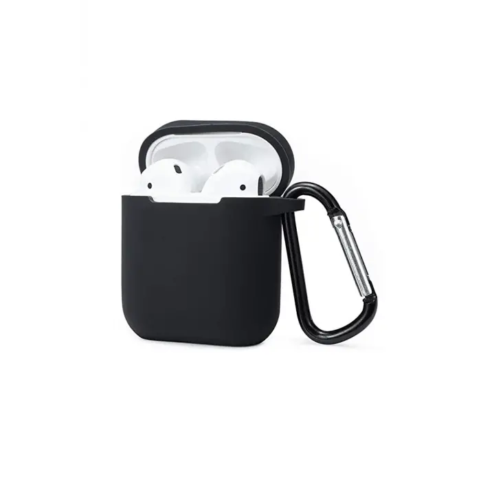 Lopard Airpods 2 (2.nesil) Sert Silikon Kılıf - Siyah
