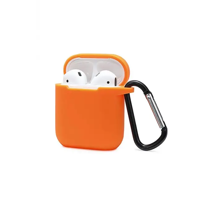 Lopard Airpods 2 (2.nesil) Sert Silikon Kılıf - Turuncu