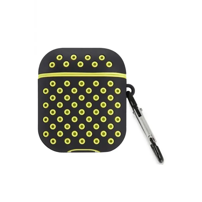 Lopard Airpods 2 (2.nesil) Spor Delikli Kılıf - Siyah-sarı