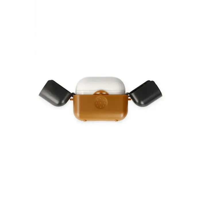 Lopard Airpods 3 (3.nesil) Basmalı Kılıf - Kahverengi-siyah