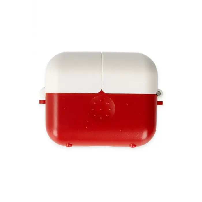 Lopard Airpods 3 (3.nesil) Basmalı Kılıf - Kırmızı-beyaz