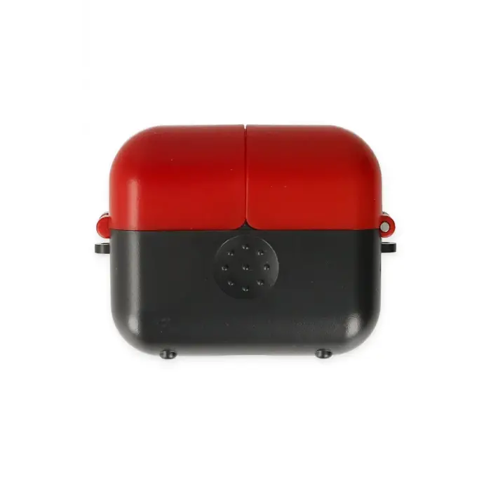 Lopard Airpods 3 (3.nesil) Basmalı Kılıf - Siyah-kırmızı