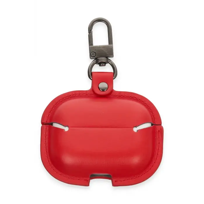 Lopard Airpods 3 (3.nesil) Çanta Deri Kılıf - Kırmızı