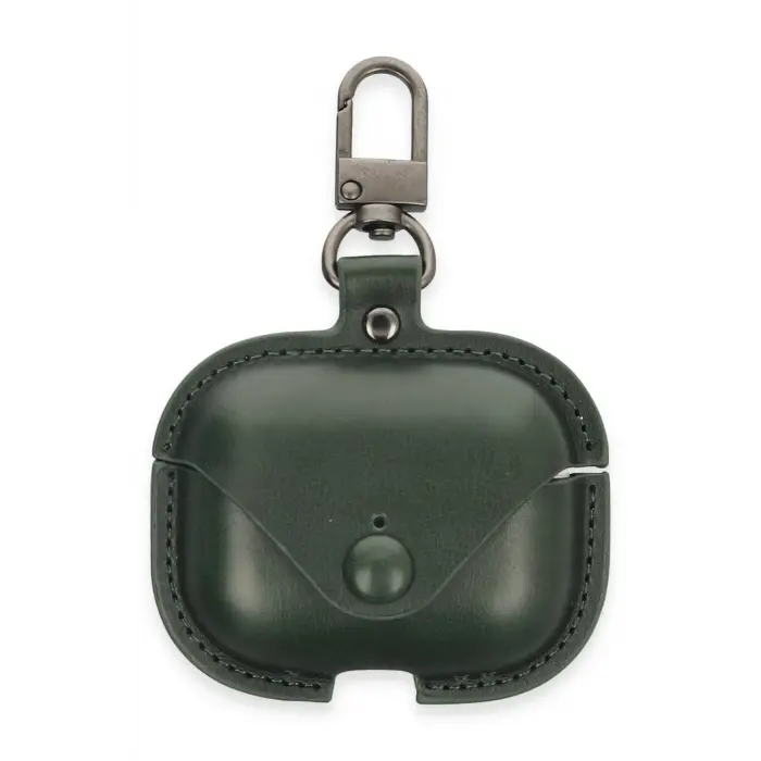 Lopard Airpods Pro 2 (2.nesil) Çanta Deri Kılıf - Haki Yeşil