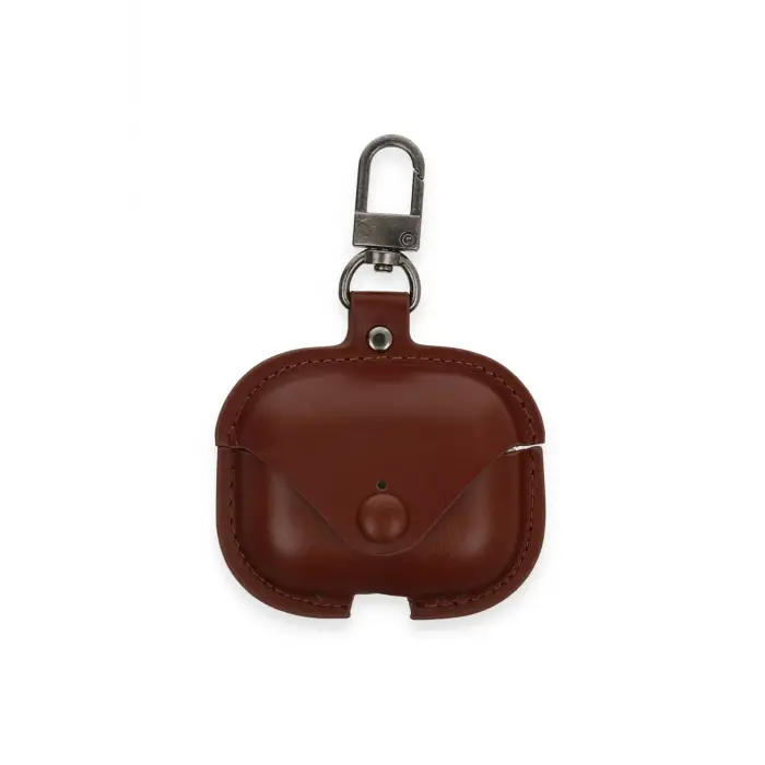 Lopard Airpods Pro 2 (2.nesil) Çanta Deri Kılıf - Kahverengi