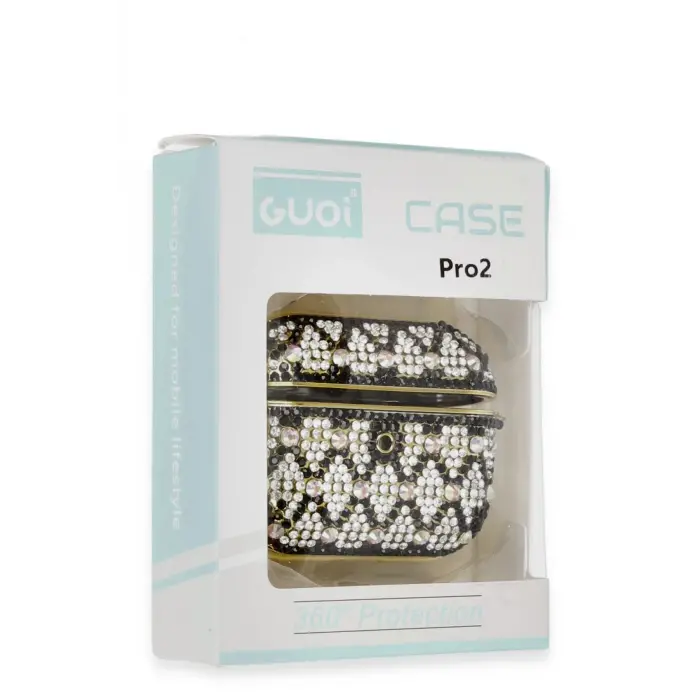 Lopard Airpods Pro 2 (2.nesil) Klor Taşlı Kılıf - Desen 2