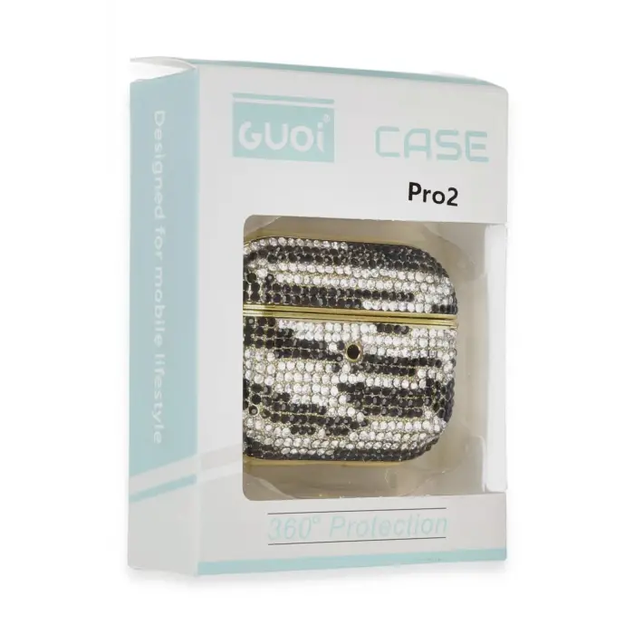 Lopard Airpods Pro 2 (2.nesil) Klor Taşlı Kılıf - Desen 5