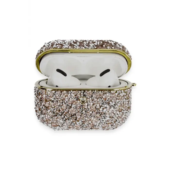 Lopard Airpods Pro 2 (2.nesil) Luz Taşlı Kılıf - Pembe