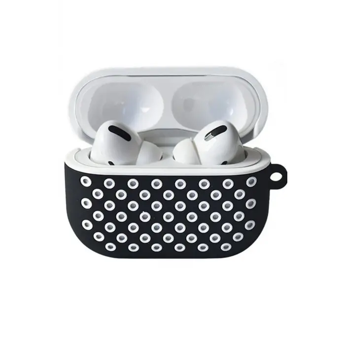 Lopard Airpods Pro 2 (2.nesil) Spor Delikli Kılıf - Siyah-beyaz