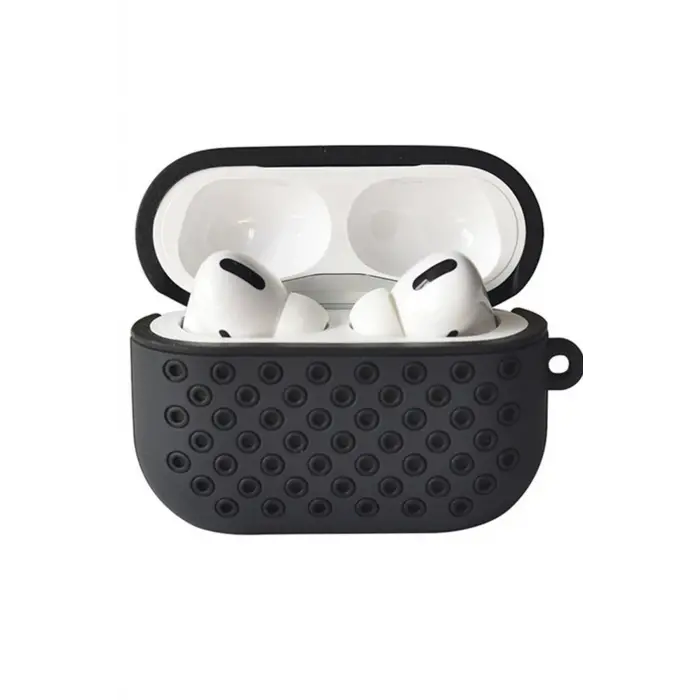 Lopard Airpods Pro 2 (2.nesil) Spor Delikli Kılıf - Siyah-siyah