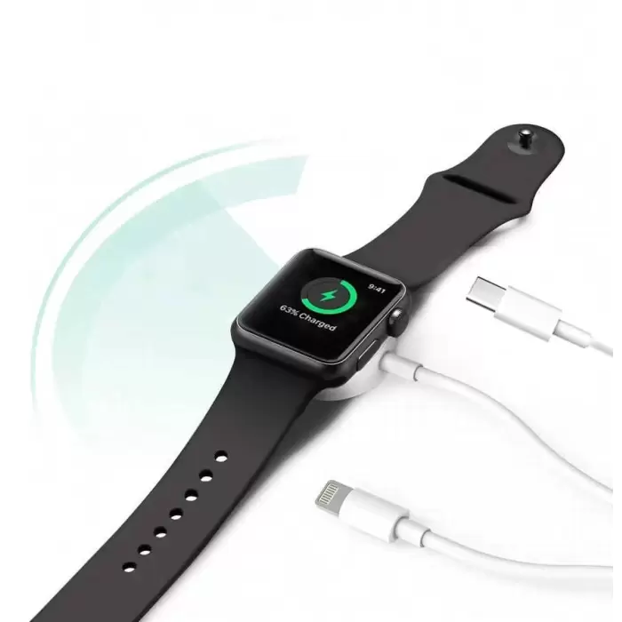 Lopard Akıllı Saat 3 in 1 Lightning-Type-C-Wireless USB Şarj Kablosu