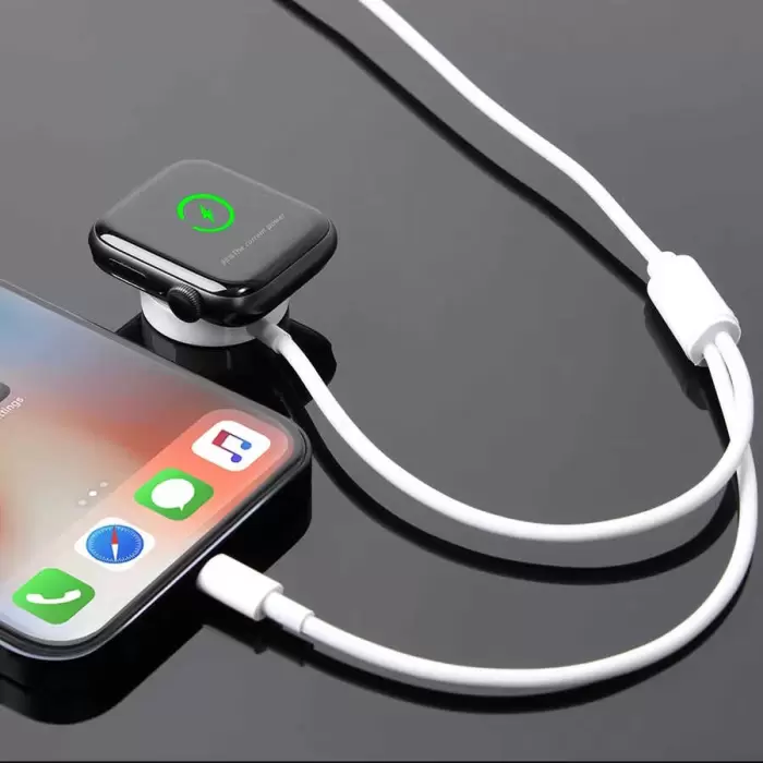 Lopard Akıllı Saat Lightning-Wireless USB Şarj Kablosu 1.2M