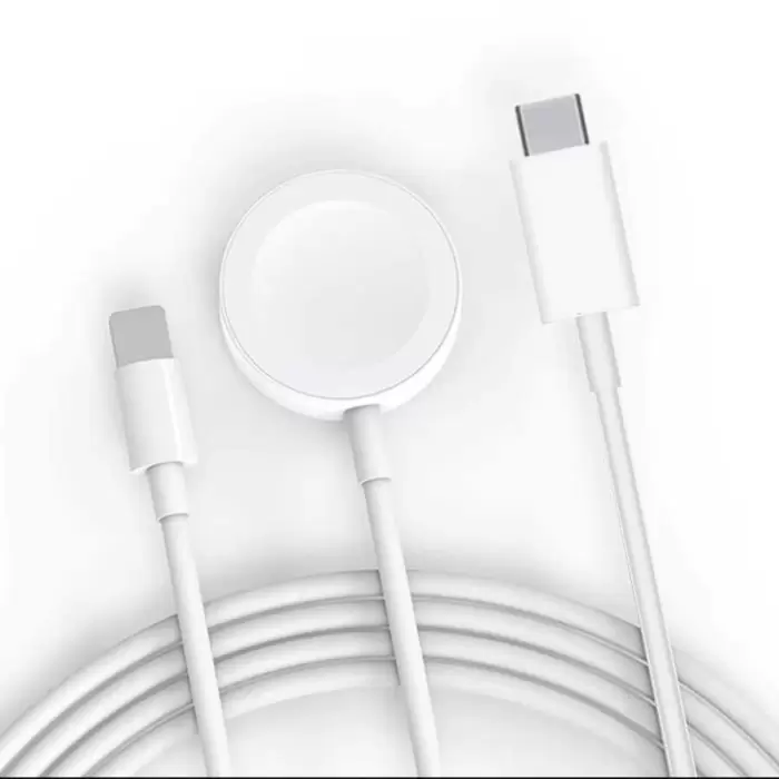 Lopard Akıllı Saat Wireless To Lightning Type-C Şarj Kablosu 1.2M