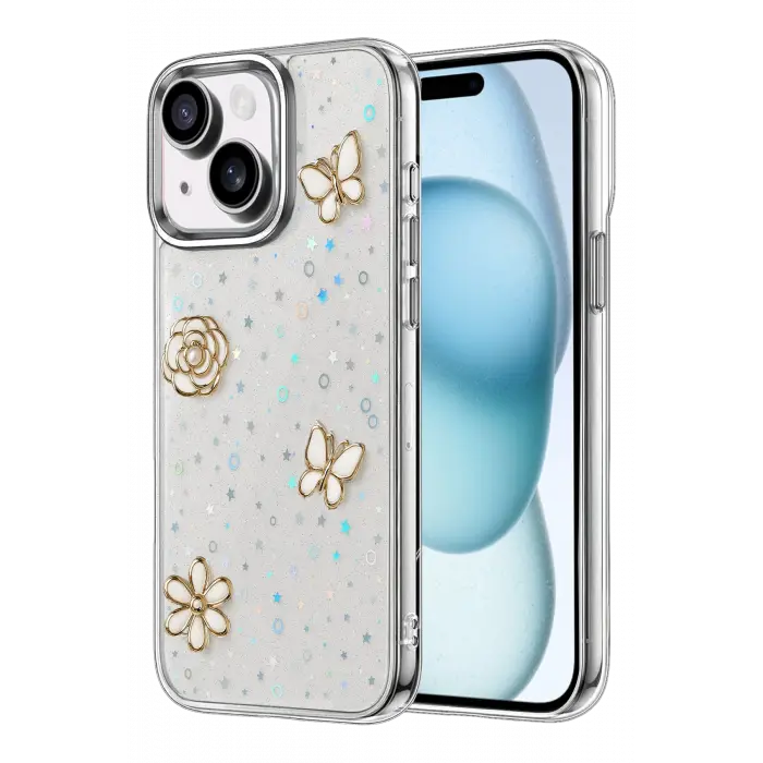 Lopard Apple İphone 14 Fiyonk Desenli Kapak - Desen 10