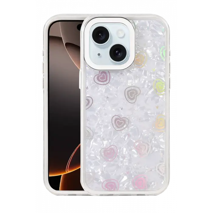 Lopard Apple İphone 14 Lumi Desenli Kapak - Beyaz