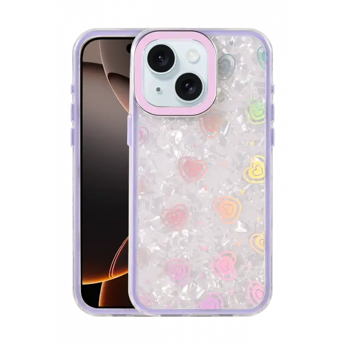 Lopard Apple İphone 14 Lumi Desenli Kapak - Mor