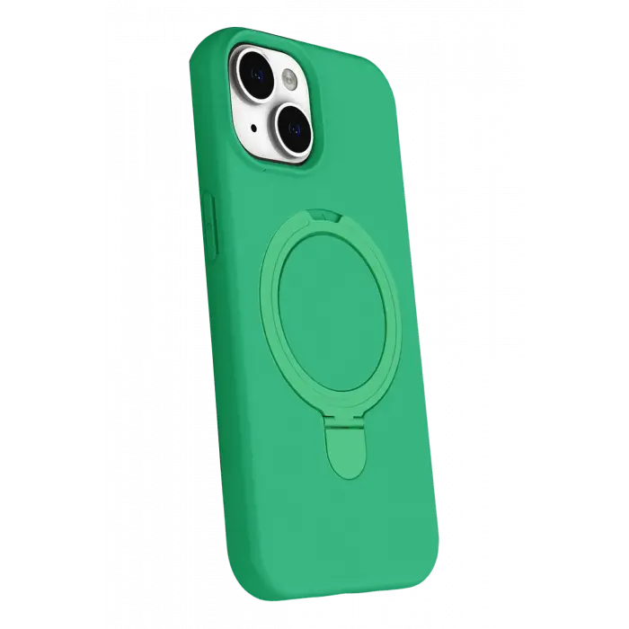 Lopard Apple İphone 14 Regal Magsafe Standlı Kapak - Yeşil